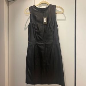 All vegan leather black dress